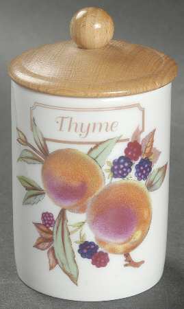 Evesham Gold Spice Jar Set Individual Jar & Lid
