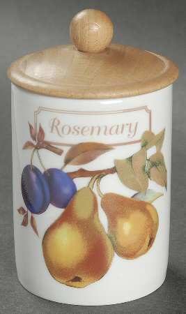 Evesham Gold Spice Jar Set Individual Jar & Lid