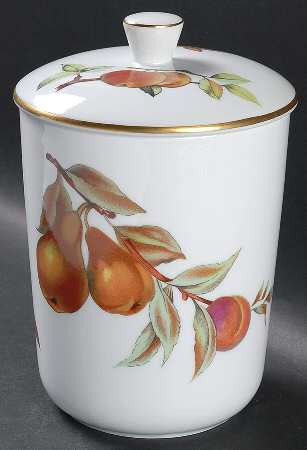 Evesham Gold 7" Storage Jar & Lid by Royal Worcester
