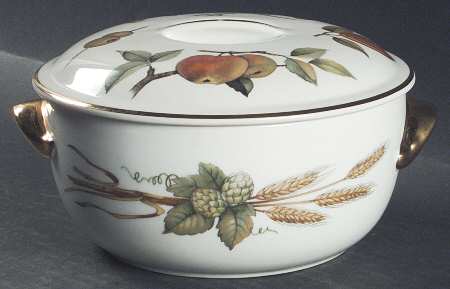 Evesham Gold 1 Qt Round Covered Casserole