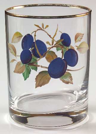 Evesham Gold 12 Oz Glassware Double Old Fashioned by Royal Worcester