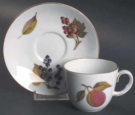 Evesham Gold Flat Demitasse Cup & Saucer Set