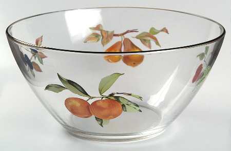 Evesham Gold Large Glassware Salad Bowl
