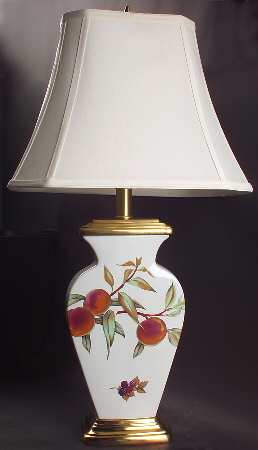 Evesham Gold 13" Electric Lamp & Shade