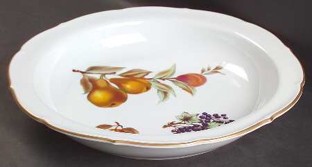 Evesham Gold 12" Round Fluted Dish
