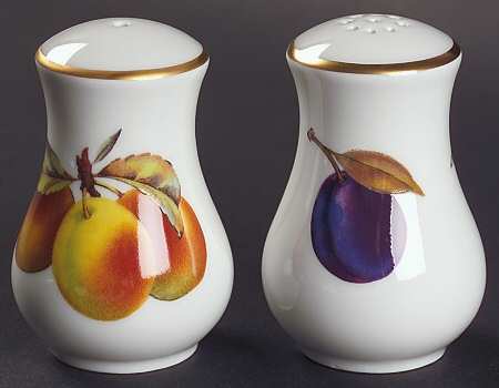 Evesham Gold Salt & Pepper Set by Royal Worcester