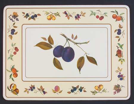 Evesham Gold Corkboard Placemat by Royal Worcester