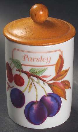 Evesham Gold Spice Jar Set Individual Jar & Lid