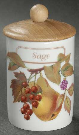 Evesham Gold Spice Jar Set Individual Jar & Lid