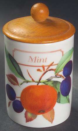 Evesham Gold Spice Jar Set Individual Jar & Lid