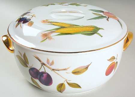 Evesham Gold 3 Quart Round Covered Casserole