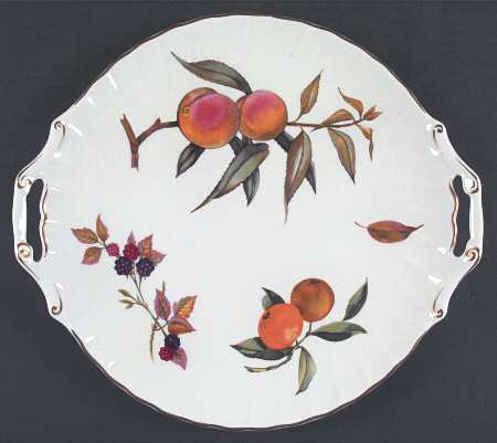 Evesham Gold Handled Cake Plate