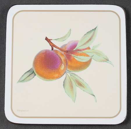 Evesham Gold Square Corkback Coaster