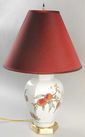 Evesham Gold Electric Hexagonal Vase Lamp & Shade