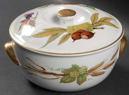 Evesham Gold 1 Qt Round Covered Casserole