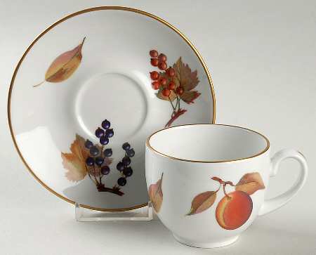 Evesham Gold Footed Demitasse Cup & Saucer Set