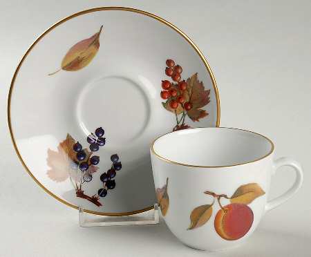 Evesham Gold Flat Demitasse Cup & Saucer Set