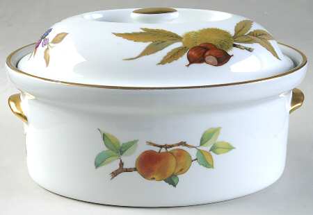 Evesham Gold 2.25 Qt Deep Oval Covered Casserole
