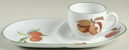 Evesham Vale Tea & Toast Snack Plate & Cup Set