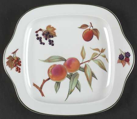 Evesham Vale Square Handled Cake Plate