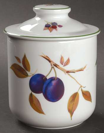 Evesham Vale Medium Canister & Lid by Royal Worcester