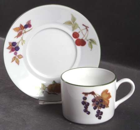 Evesham Vale Flat Cup & Saucer Set