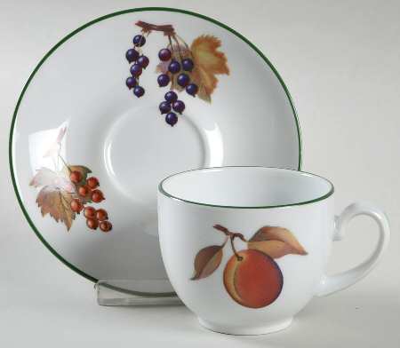 Evesham Vale Flat Demitasse Cup & Saucer Set
