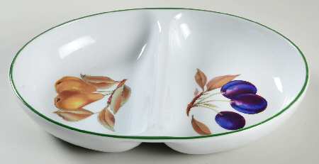 Evesham Vale 11" Oval Divided Vegetable Bowl