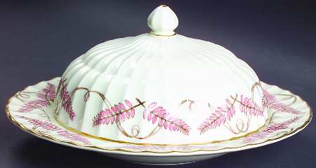 Ferncroft Pink Round Covered Butter