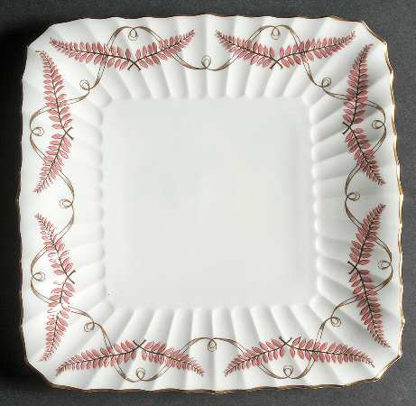 Ferncroft Pink Square Cake Plate
