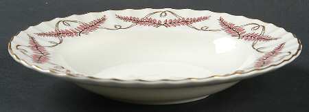 Ferncroft Pink Rim Soup Bowl