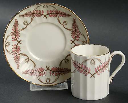 Ferncroft Pink Flat Demitasse Cup & Saucer Set