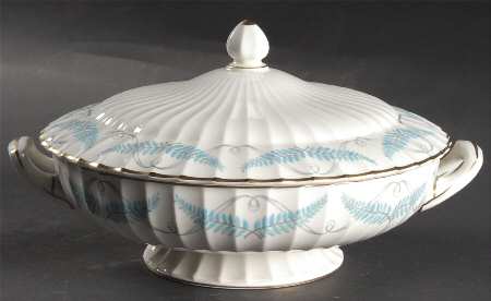 Ferncroft Turquoise Round Covered Vegetable
