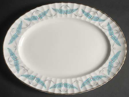 Ferncroft Turquoise 13" Oval Serving Platter
