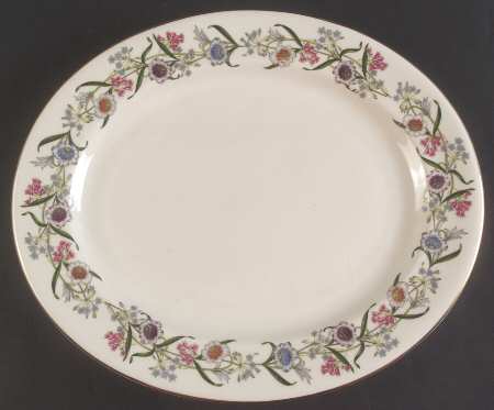 Fleurette 15" Oval Serving Platter