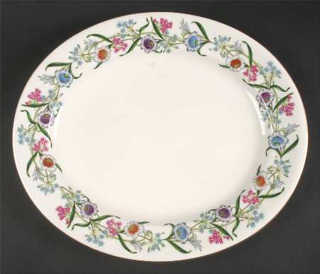 Fleurette 13" Oval Serving Platter