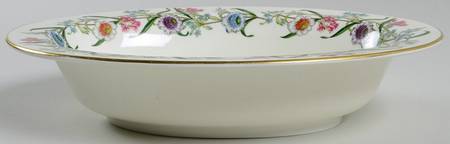 Fleurette 10" Oval Vegetable Bowl