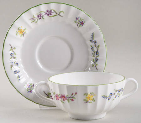 Fleuri Cream Soup Bowl & Saucer Set