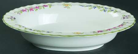 Fleuri 10" Oval Vegetable Bowl