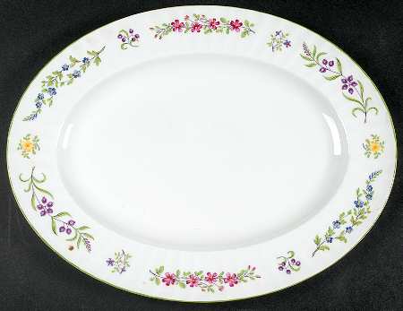 Fleuri 15" Oval Serving Platter