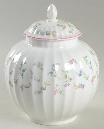 Forget Me Not Pink Medium Ginger Jar & Lid