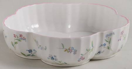 Forget Me Not Pink Individual Lobed Bowl