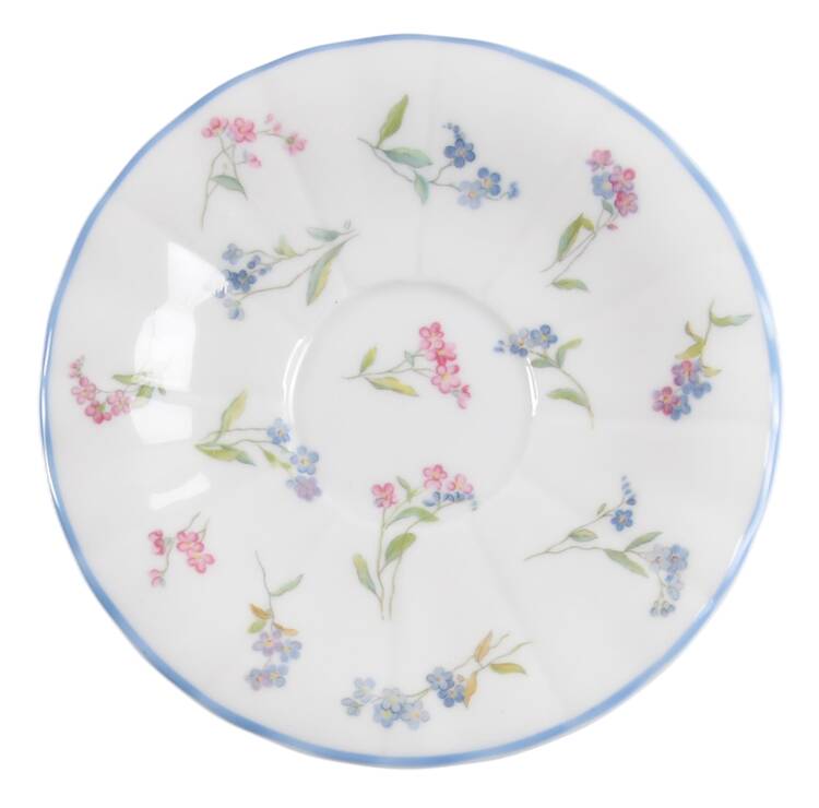 Forget Me Not Blue Saucer for Flat Demitasse Cup