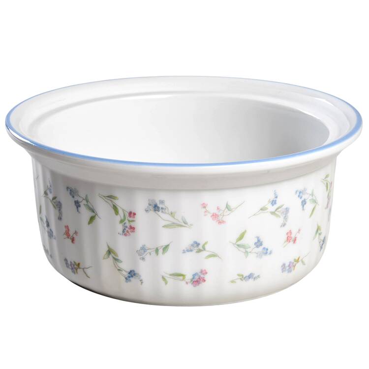 Forget Me Not Blue 1.25 Qt Round Casserole No Lid