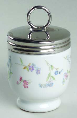 Forget Me Not Blue Egg Coddler & Lid