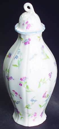 Forget Me Not Blue Small Covered Vase