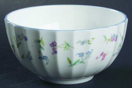 Forget Me Not Blue Open Sugar Bowl
