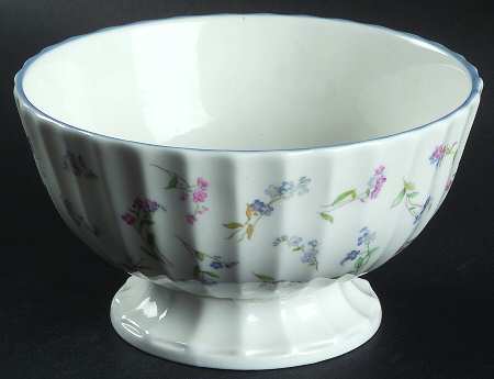 Forget Me Not Blue 5" Footed Bowl