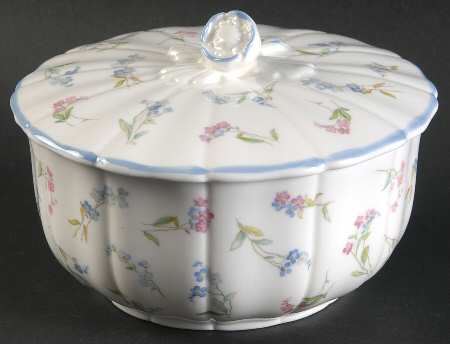Forget Me Not Blue Trinket Box with Lid