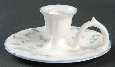 Forget Me Not Blue Handled Candleholder